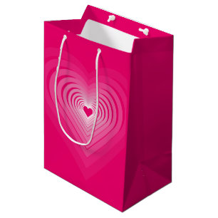 Pink Gift Bag with Hearts