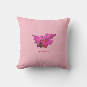 Pink Gift for Granddaughter Angel Custom Designer Throw Pillow