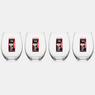 Pink Gin Stemless Wine Glass