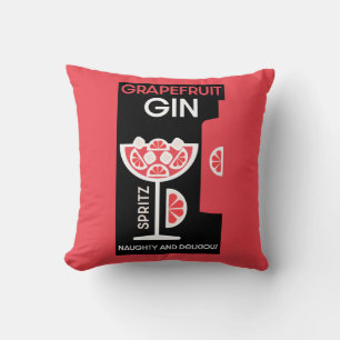 Pink Gin Throw Pillow