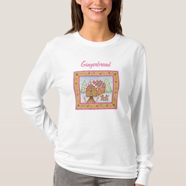 Pink Gingerbread House Shirt (Front)