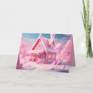 Pink Gingerbread World  Card