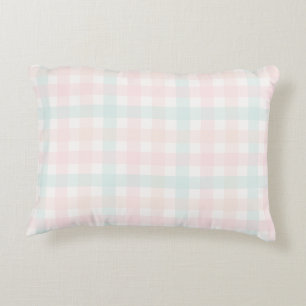 Pink Gingham Accent Pillow
