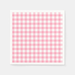 Pink Gingham Baby-Q Barbecue Girl BBQ Baby Shower  Napkin