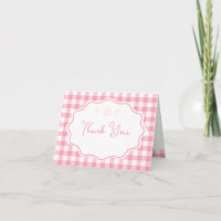 Pink Gingham Baby-Q Girl BBQ Barbecue Baby Shower