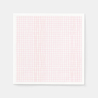Pink Gingham Baby Shower Napkin
