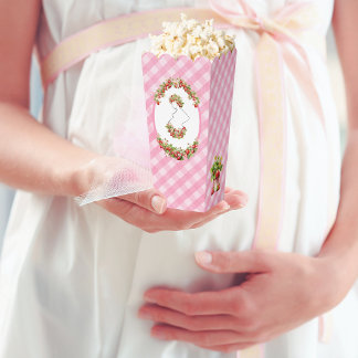  Pink Gingham Berry Sweet Baby Shower Favor Box