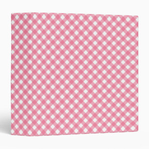 Pink Gingham Binder
