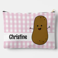 Pink Gingham Brown Potato Custom