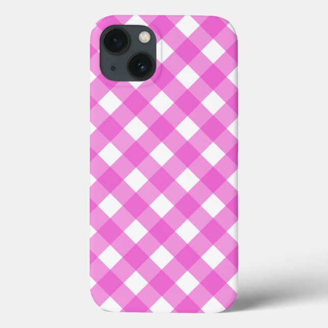 Pink gingham Case-Mate iPhone case (Back)