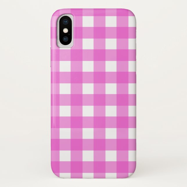 Pink gingham Case-Mate iPhone case (Back)