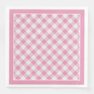 Pink Gingham Checks Pattern For All Occasions Napkin