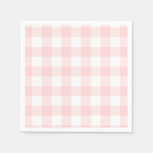 Pink Gingham For  Easter Bunny & Egg Paper Napkin
