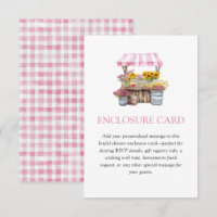 Pink Gingham Fresh Off The Market Enclosure Card