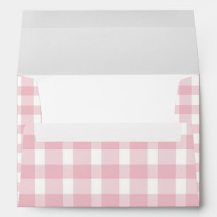 Pink Gingham Girl Baby Shower  Envelope