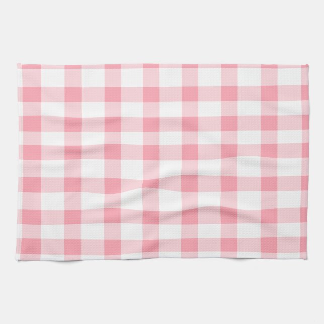 Pink Gingham Kitchen Towel (Horizontal)