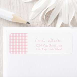 Pink Gingham Monogram Personalized
