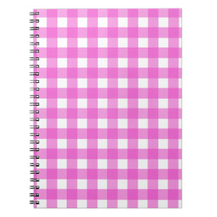 Pink gingham notebook