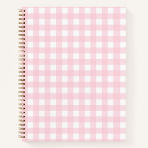Pink Gingham Notebook