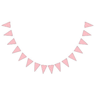 Pink Gingham Party Picnic Bunting Banner