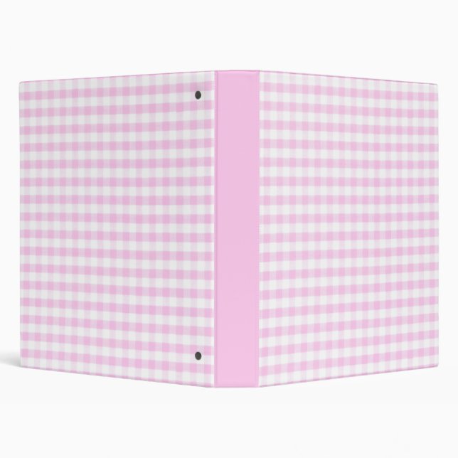 Pink Gingham Pattern Binder (Background)