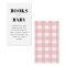 Pink Gingham Plaid Baby Shower Book Request