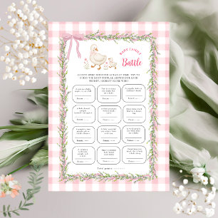 Pink Gingham Silly Goose Baby Family Battle Game