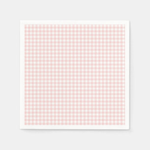 Pink Gingham Spring Birthday Party Napkin