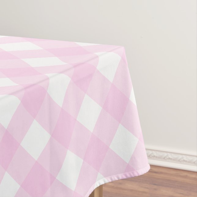 Pink Gingham Tablecloth (In Situ)