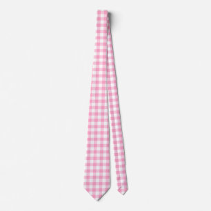 Pink Gingham Tie