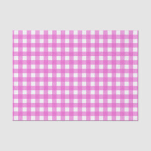 Pink gingham tissue paper