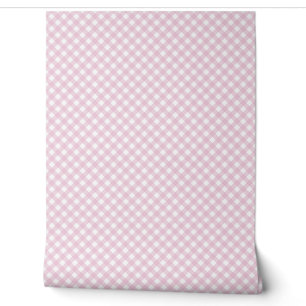 Pink Gingham Wall Pattern