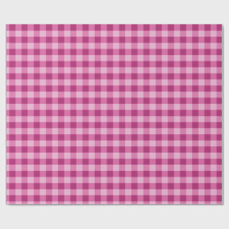 Pink Gingham Wrapping Paper Cute Gift Wrap