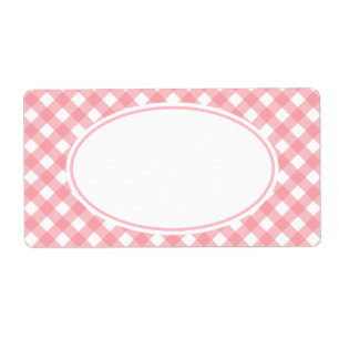 Pink GinghamLabels