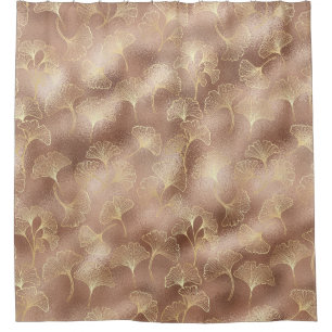 Pink Ginkgo Leaf with Luxe Gold Accents