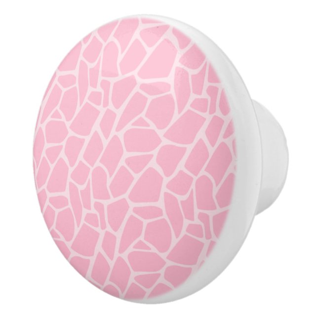 Pink Giraffe Jungle Jill Pattern Draw Knobs (Right)