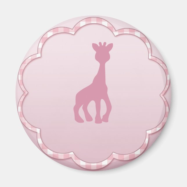 pink giraffe magnet (Front)
