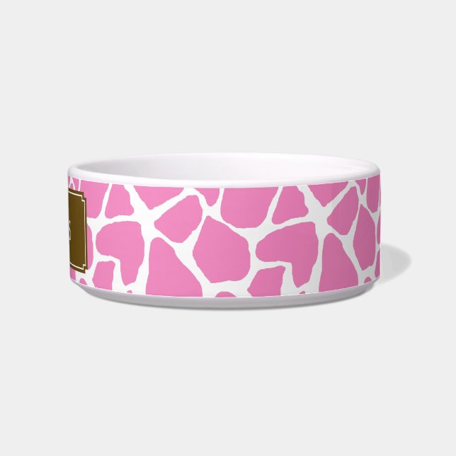 Pink Giraffe Pattern Bowl (Right)
