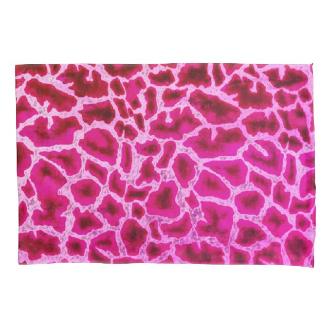 Pink Giraffe Print Pillowcase (Front)