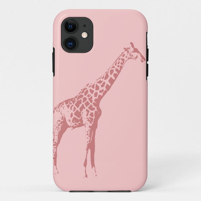 Pink Giraffe Sketch Case-Mate iPhone Case (Back)