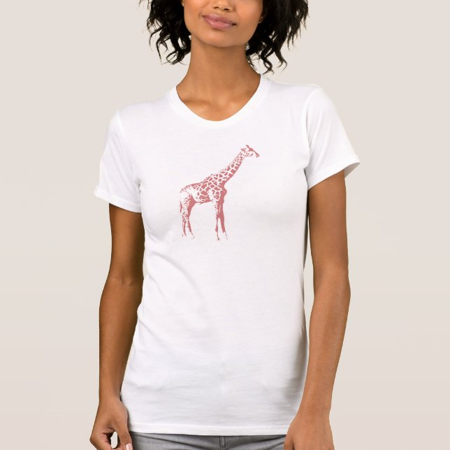 Pink Giraffe Sketch T-Shirt (Front)
