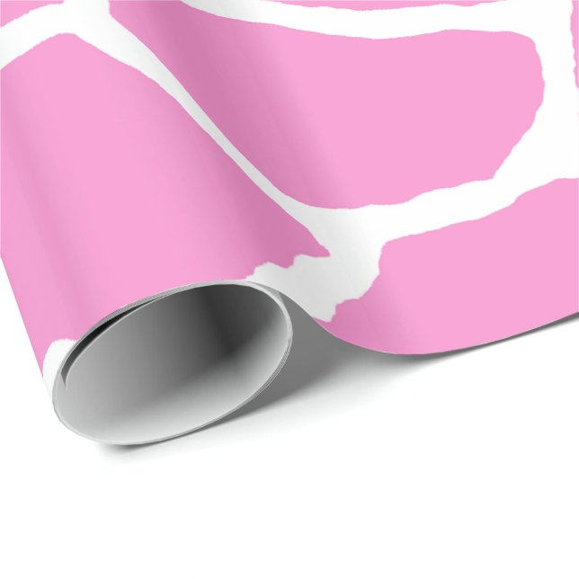 Pink Giraffe Skin Pattern Wrapping Paper (Roll Corner)