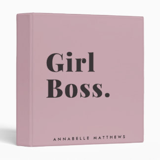 Pink Girl Boss Babe Small Business Owner Binder