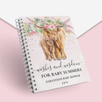 Pink Girl Floral Highland Cow Wishes Wisdom 