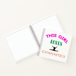 Pink Girl Loves Gymnastics Notebook