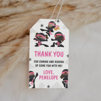 Pink Girl Ninja Warrior Karate Birthday Favour