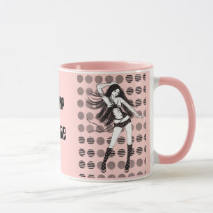 pink girlfriend dancer mug