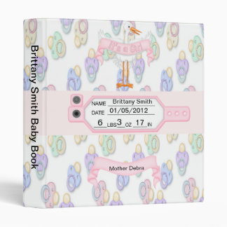 Pink Girls Baby Keepsake Book Binder