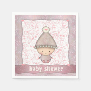 Pink Girls Baby Shower Napkins