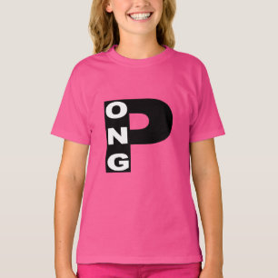 Pink Girls PING PONG T-shirt